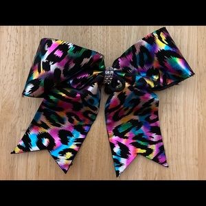 Multi Color Cheetah Print Cheerleading Bow! :)